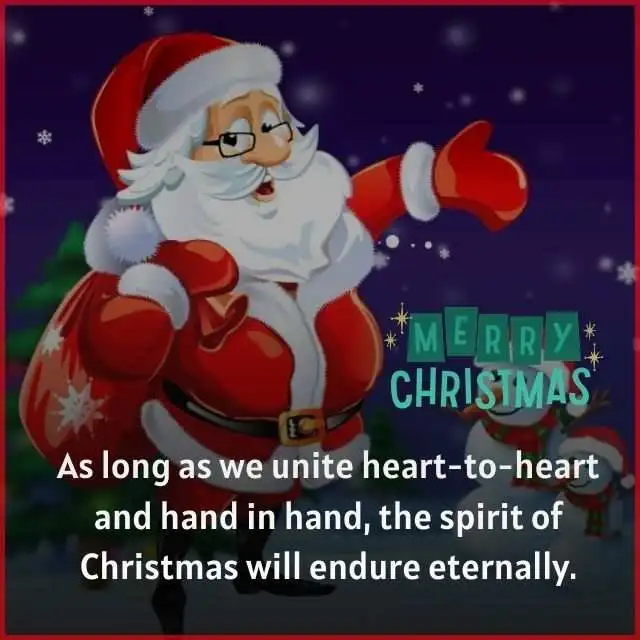 santa giving gifts Christmas quotes in english